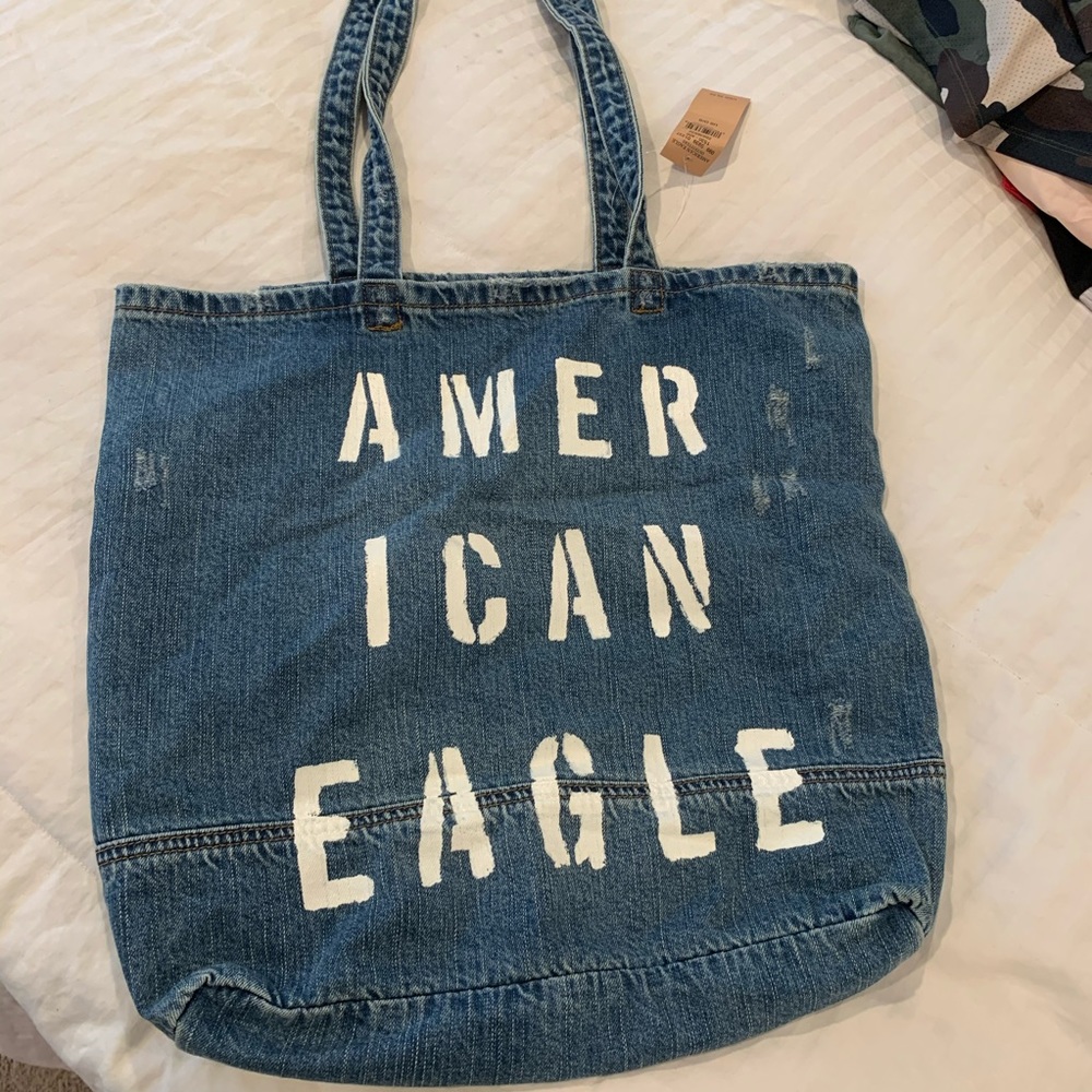 American Eagle Denim Tote Bag